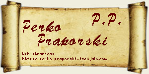 Perko Praporski vizit kartica